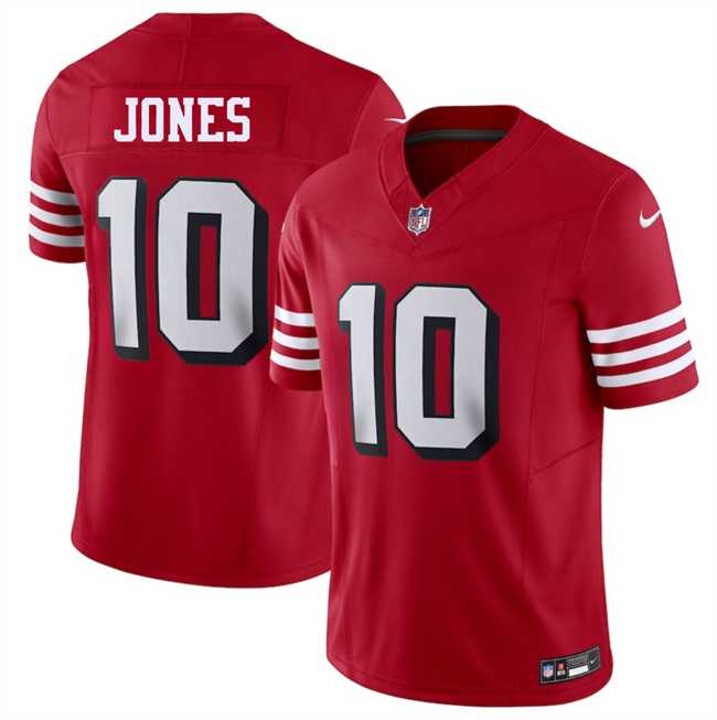 Youth San Francisco 49ers #10 Mac Jones New Red 2025 F.U.S.E. Vapor Untouchable Limited Stitched Jersey Dzhi